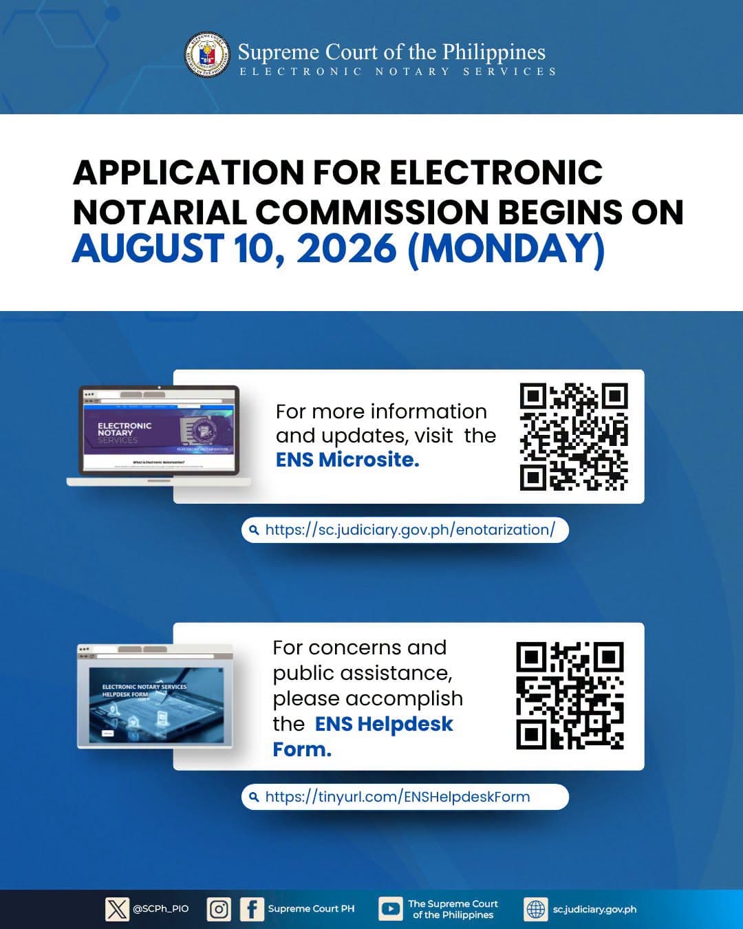 Electronic notarial commission applications begin on August 10, 2026